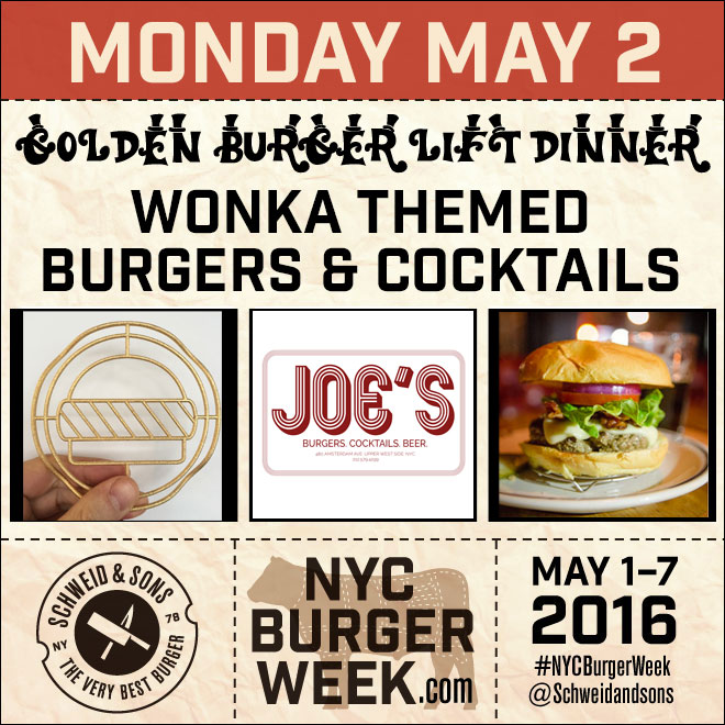 NYC Burger Week - Golden Burger Lift Dinner at Joe's bar NYC