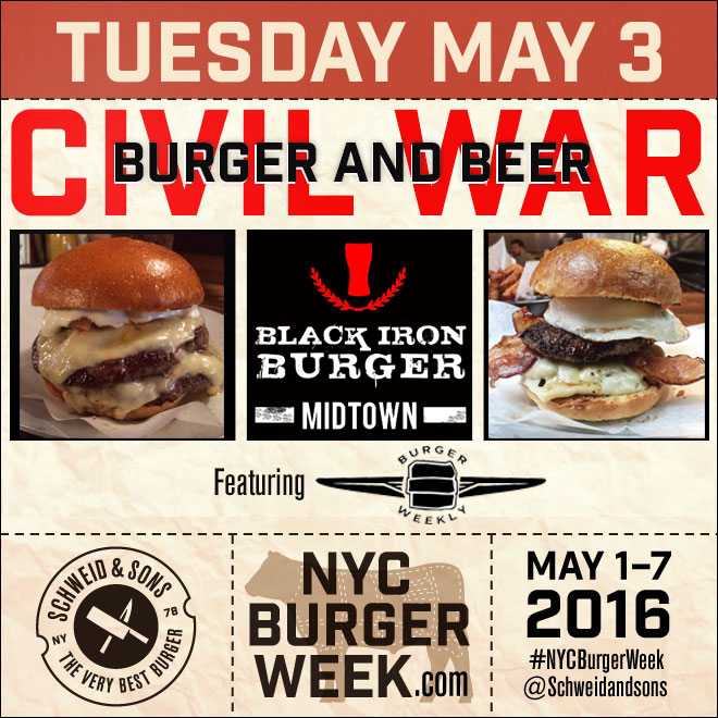 NYC Burger Week – Burger and Beer Civil War at Black Iron Burger