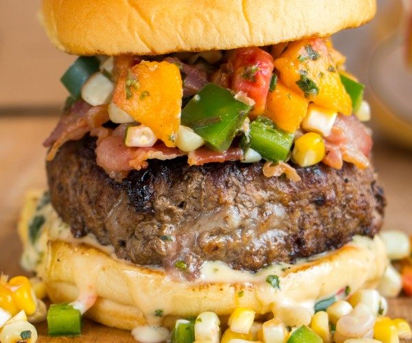 brie stuffed burger