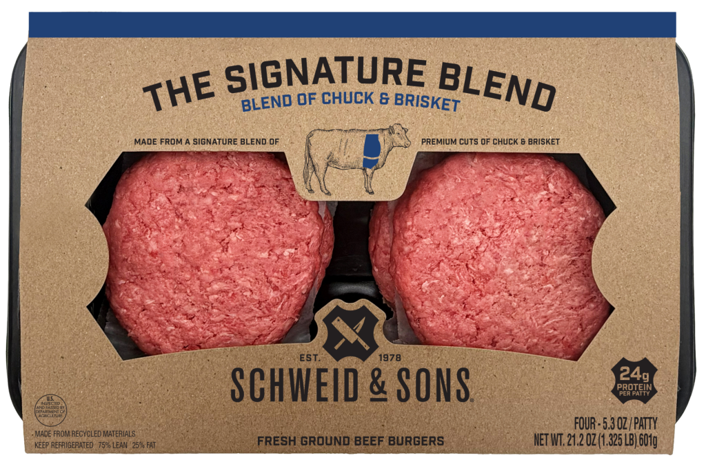 schweid and sons the signature blend made from premium blends of chuck and brisket