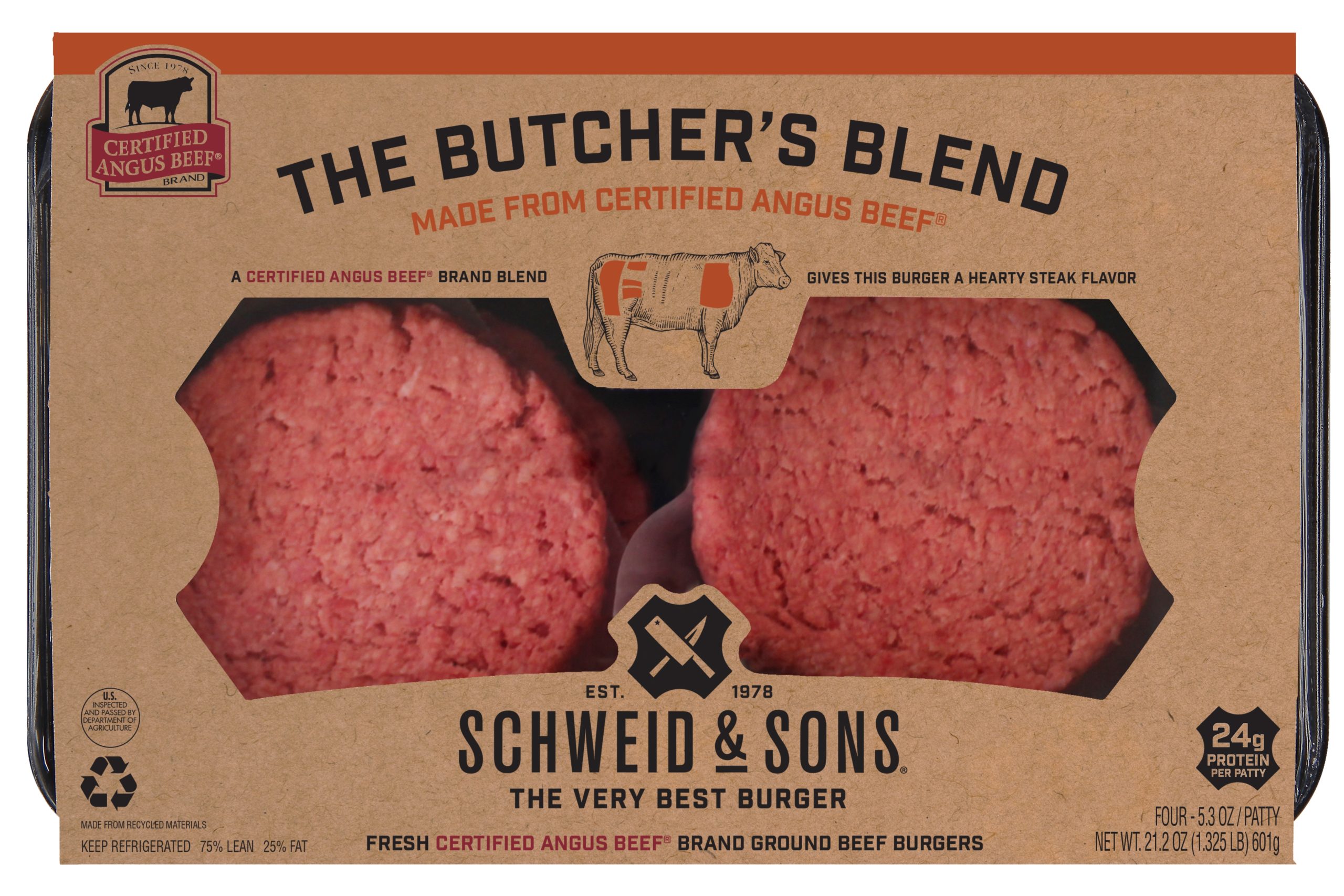 schweid and sons certified angus beef brand the butchers blend burgers made from premium cuts of beef