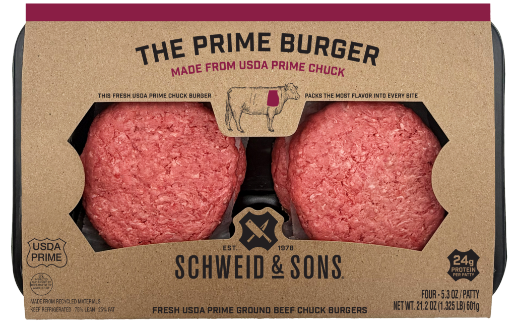 schweid and sons the prime burger made from premium cuts of usda prime chuck