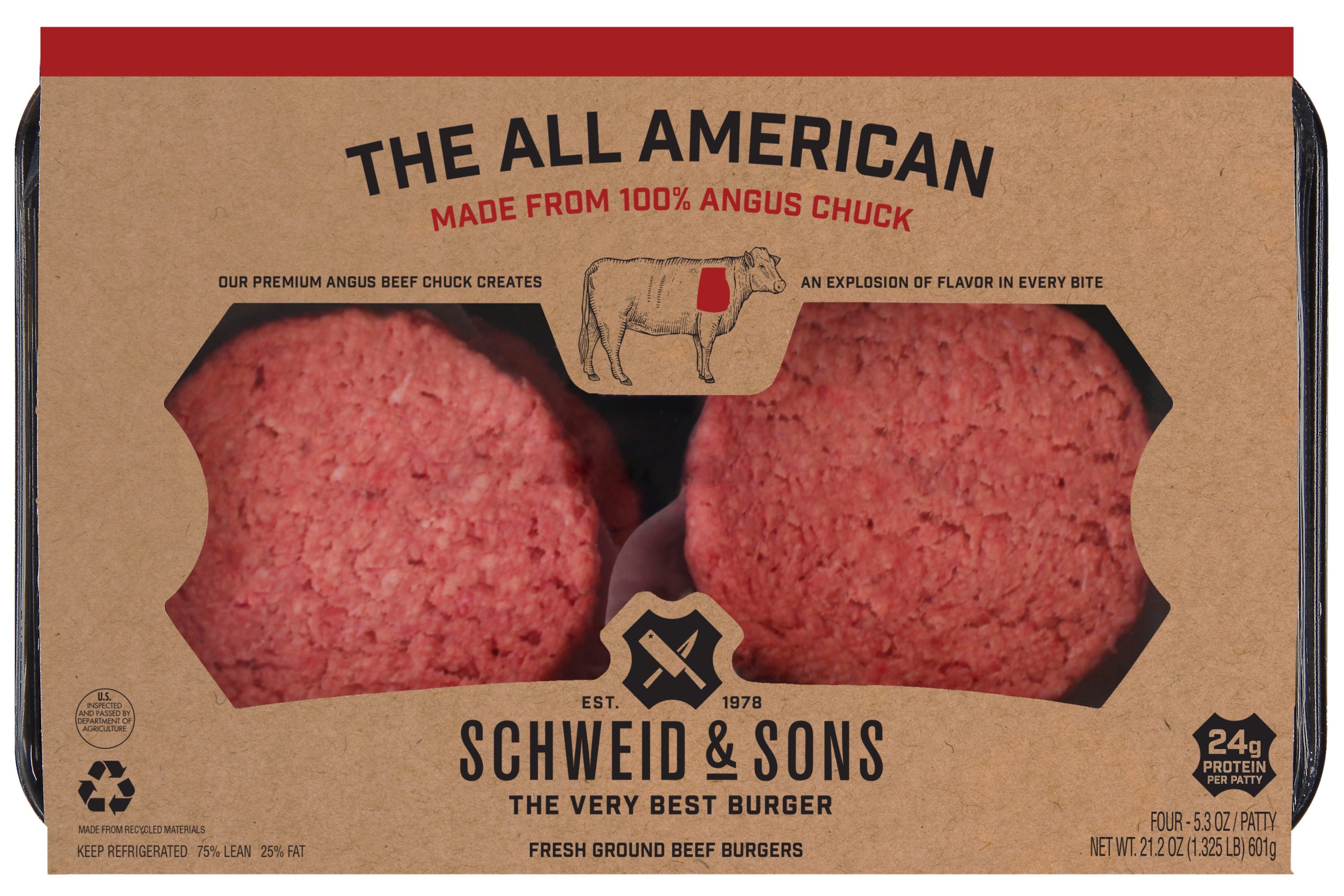 schweid and sons the all american blend made from 100% angus chuck