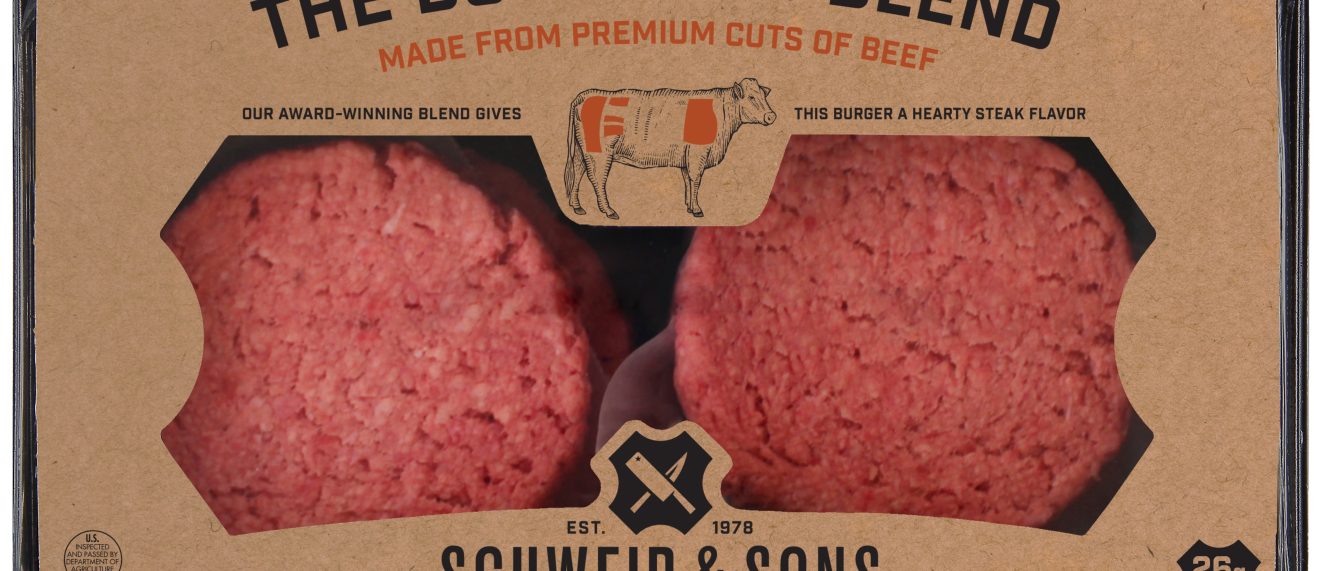 schweid and sons the butchers blend made from premium cuts of chuck, round, and sirloin