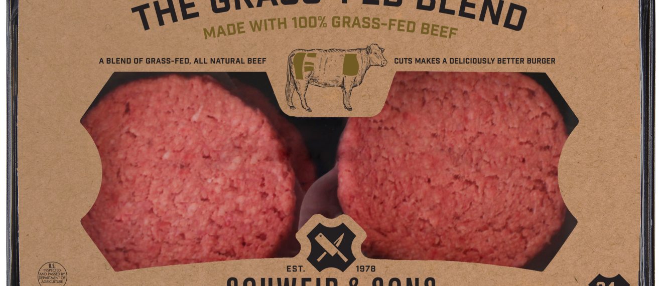 schweid and sons the grass fed blend made with 100% grass fed beef