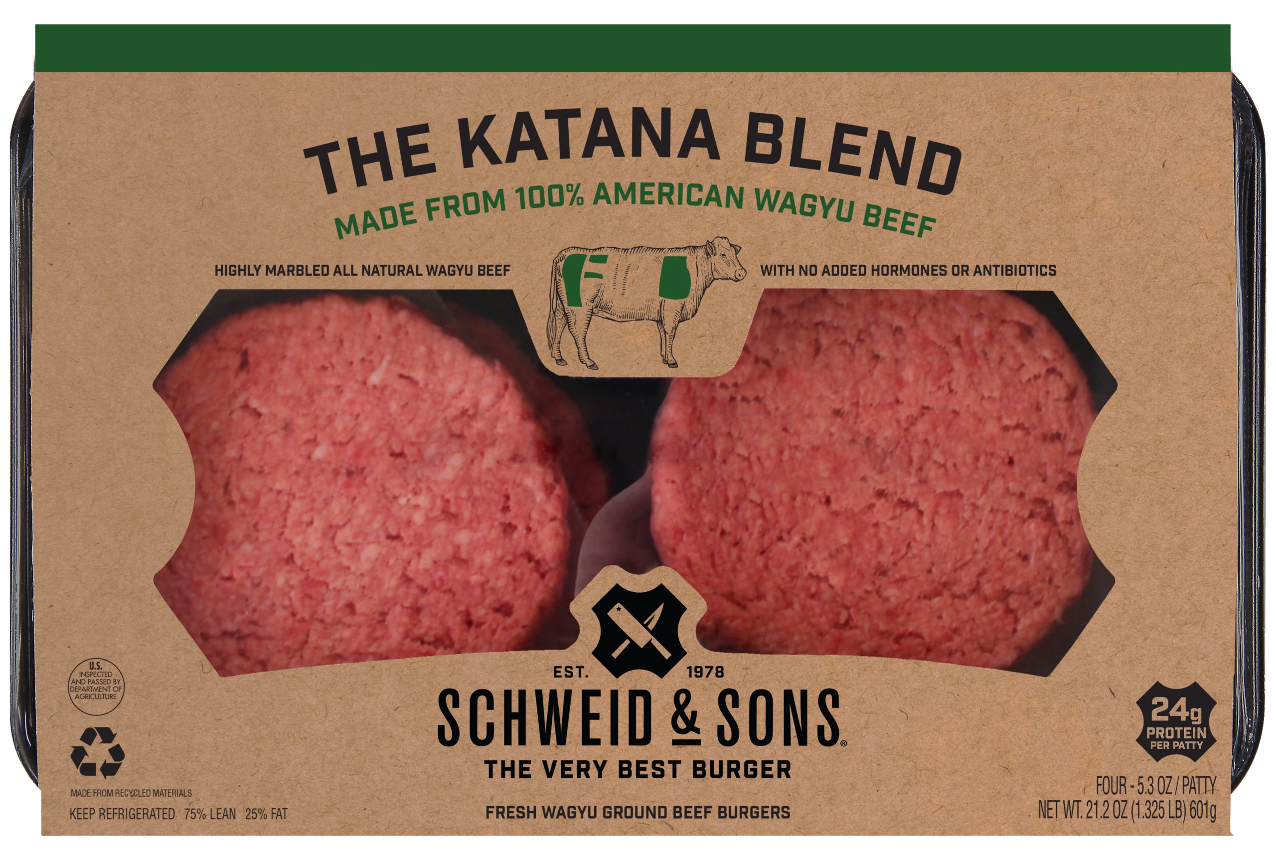 schweid and sons the katana blend made from 100% american wagyu beef