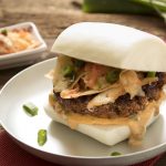 Kimchi Burger recipe with spicy sauce!