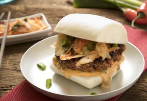 Kimchi Burger recipe with spicy sauce!