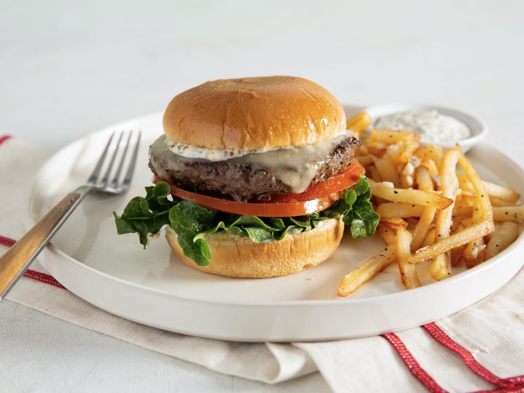 Pepper Crusted Burgers