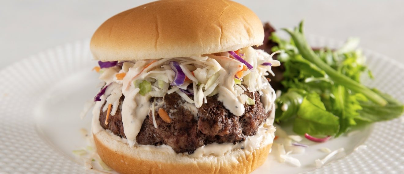 white barbecue burgers