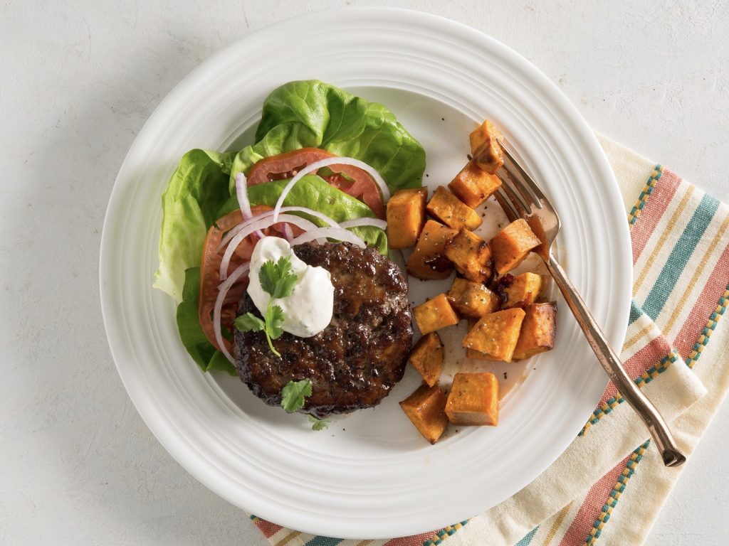 Cilantro-Lime Sauce Burgers
