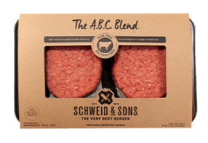 ABC blend patties in a package