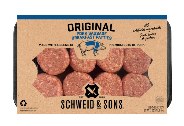 Original sausage patties package.