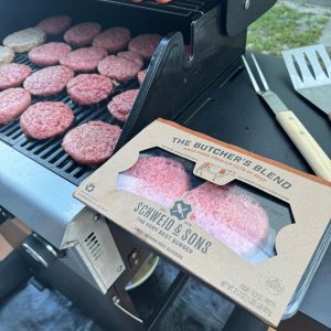 One method of making Burgers is by grilling! Image of Schweid & Sons Butcher's blend Burgers on the grill