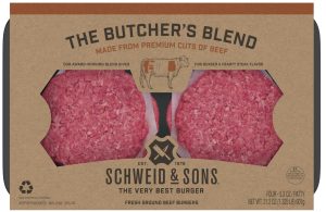 The Butchers Blend 5.3 ounce patties from Schweid and Sons