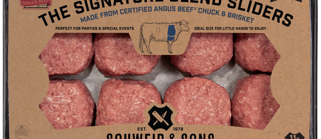 schweid and sons certified angus beef brand the signature blend sliders. 2.5oz sliders made from premium cuts of chuck and brisket