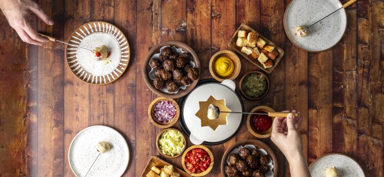 cheeseburger fondue