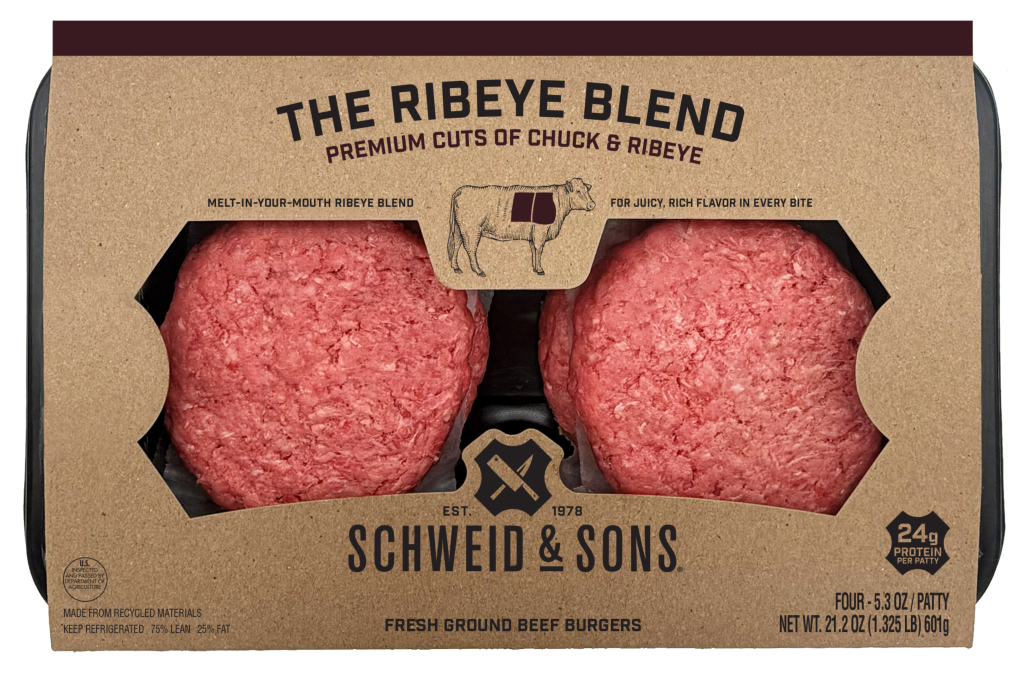 schweid and sons the ribeye blend made from premium cuts of ribeye and chuck beef
