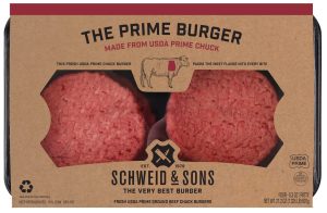 Schweid and sons the prime burger made with USDA prime chuck beef