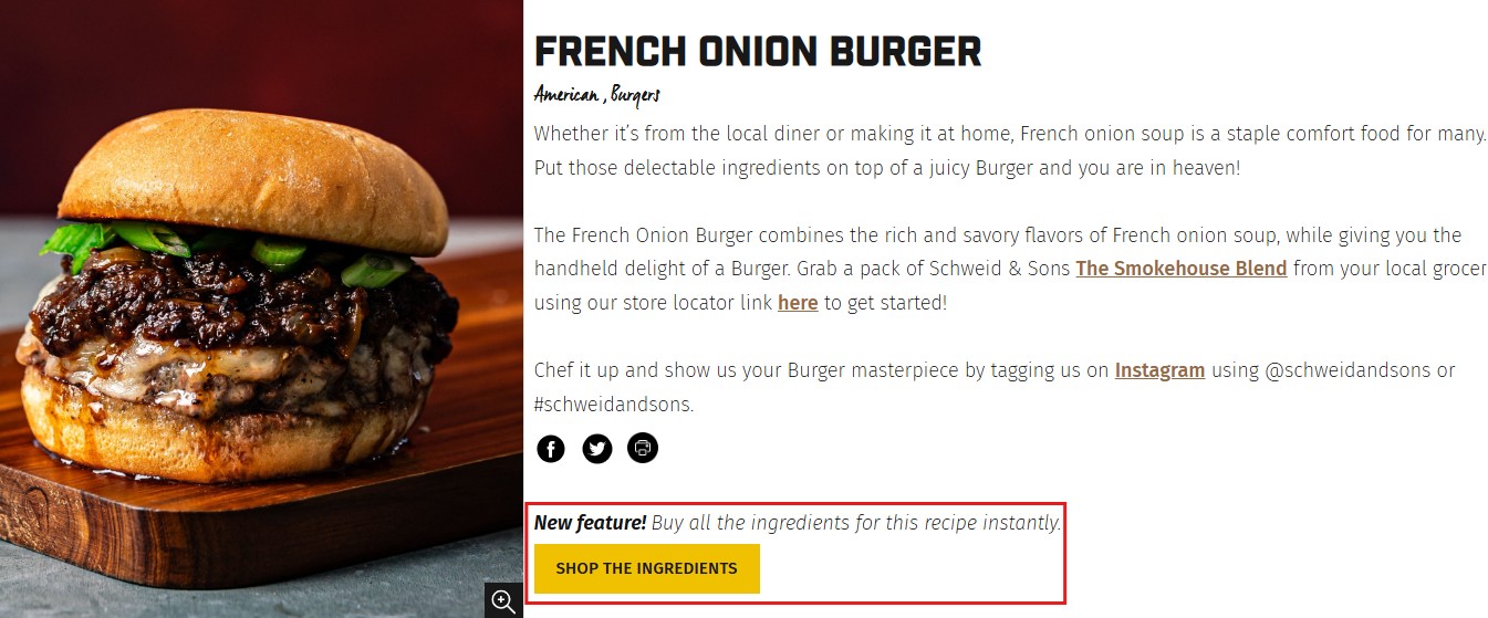 customers can now shop the ingredients for schweid and sons recipes