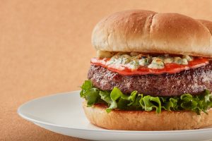 burger with blue cheese. perfect for the fall