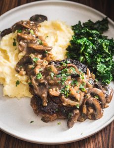 Salisbury steak is a great way to enjoy ground beef in the fall
