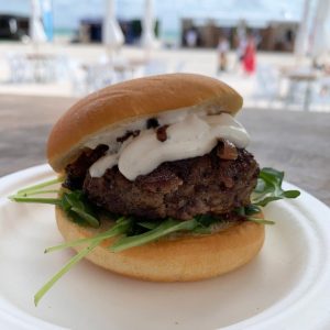 burger lingo: slider! Boursin cheese sauce slider