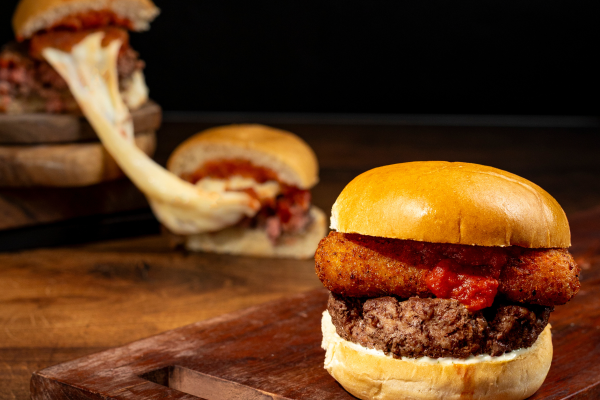 Fried Mozzarella Burger Recipe