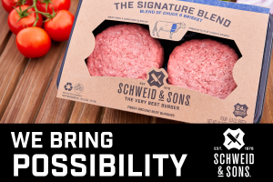 Schweid & Sons we bring possibility campaign. Schweid & Sons has spent generations earning the right to be at the center of those moments - mastering the cuts, grinds, and blends so that when you cook, you get to be the one who makes it memorable.