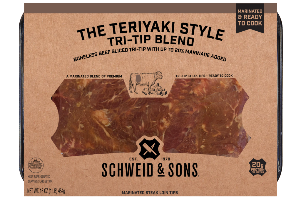 Schweid & Sons The Teriyaki Style Tri-Tip Bled Marinated Steak Tips